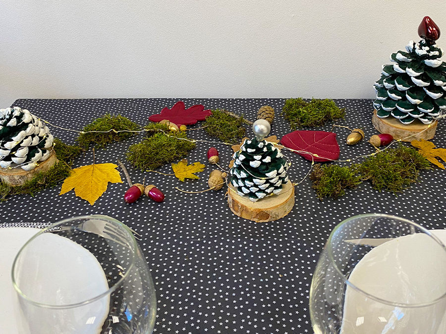 Chemin de table guirlande de Noël 5 m