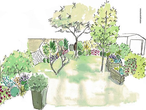 Sublimer un petit jardin citadin chez Christine 