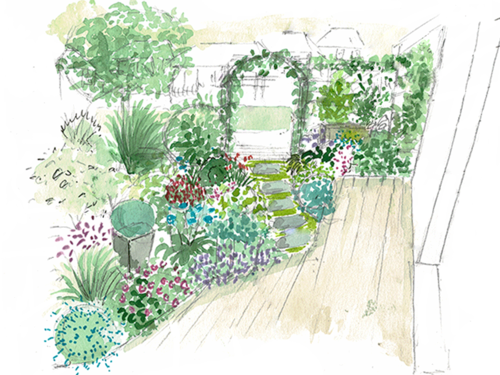 Décorer une arche de jardin devant la maison d’Anaïs