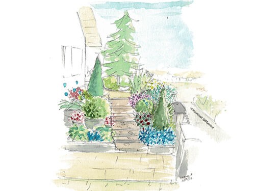 Un perron romantique chez Lucile