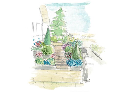 Un perron romantique chez Lucile